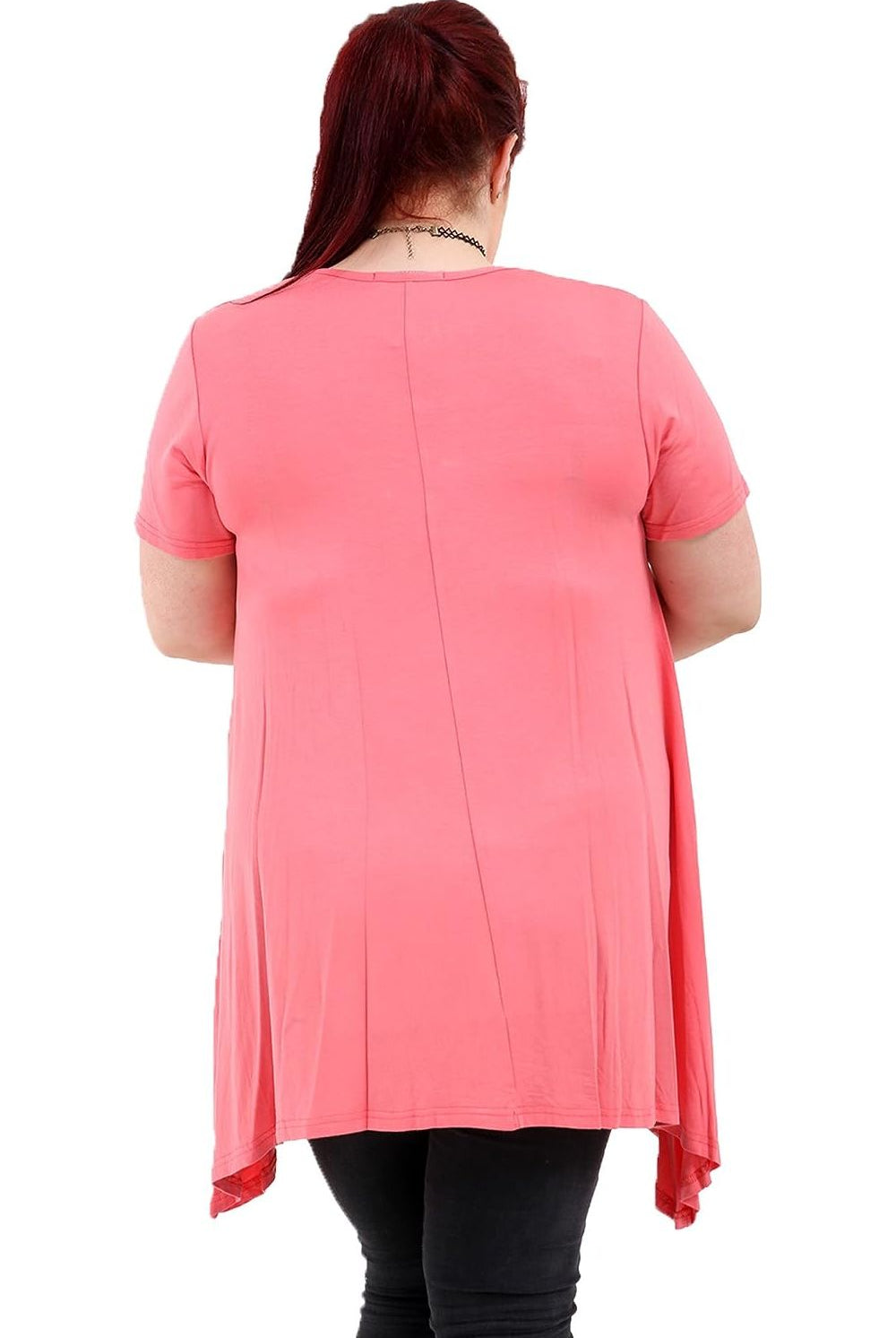 Owl Diamante Stud Hanky Hem Short Sleeve Top Apparel & Accessories WearAll