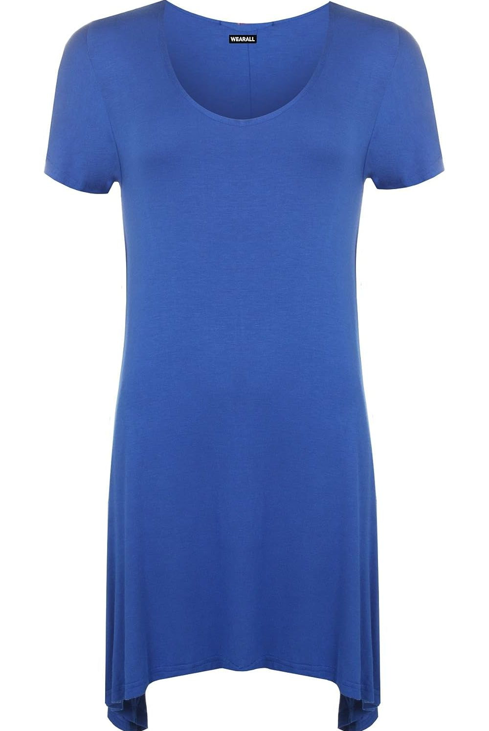 Hanky Hem Short Sleeve Top Apparel & Accessories WearAll Blue 14