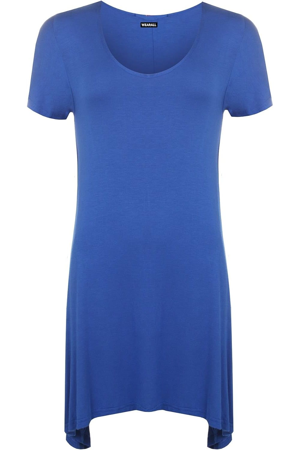 Hanky Hem Short Sleeve Top Apparel & Accessories WearAll Blue 14