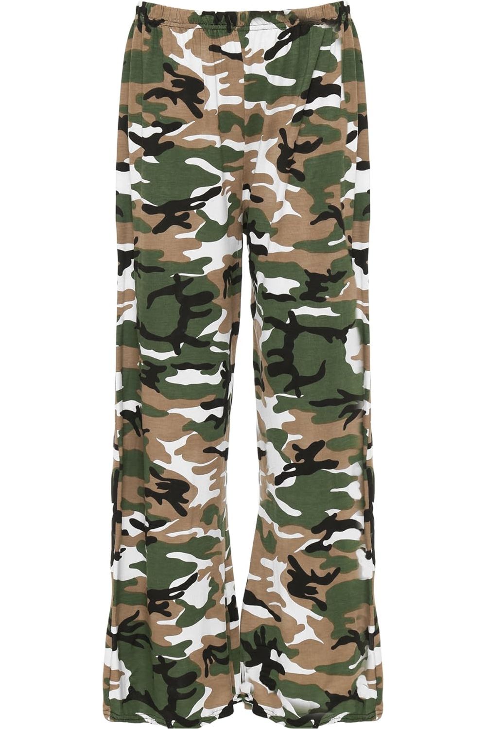 Plus Size Camouflage Print Palazzo Trouser Palazzo WearAll Camouflage 16-18