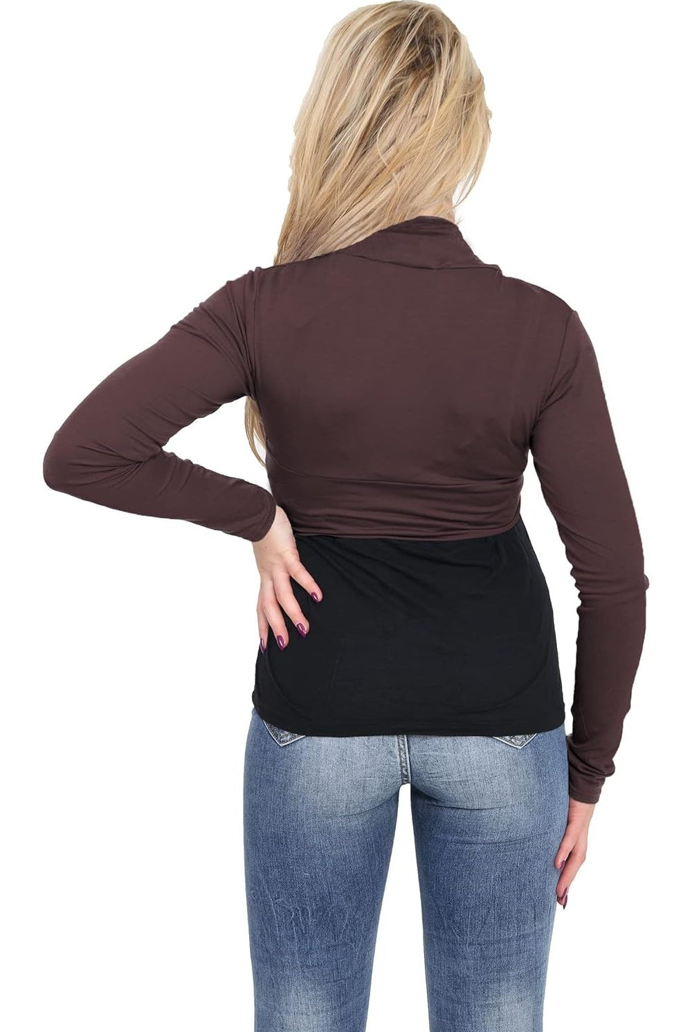 Plus Size Long Sleeve Crop Bolero Shrug Tops WearAll