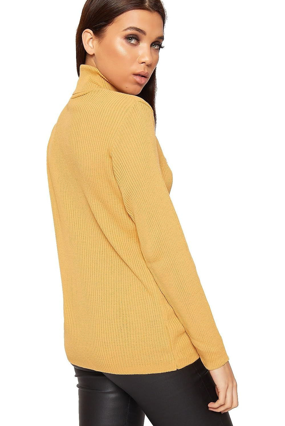 Polo Neck Knitted Top Tops WearAll