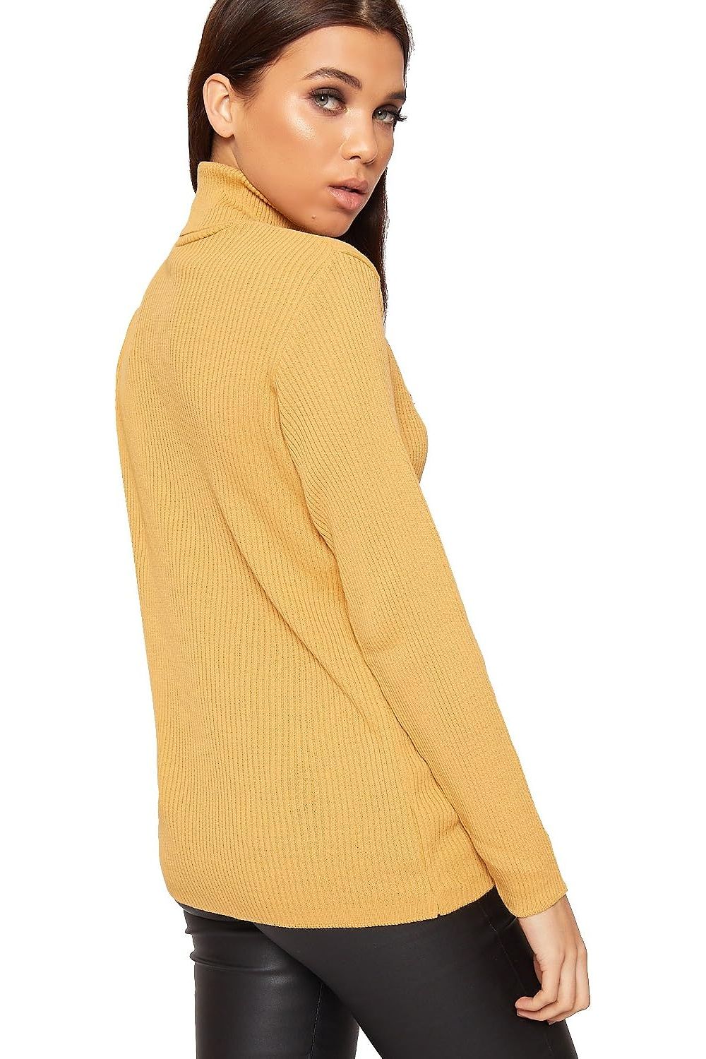 Polo Neck Knitted Top Tops WearAll