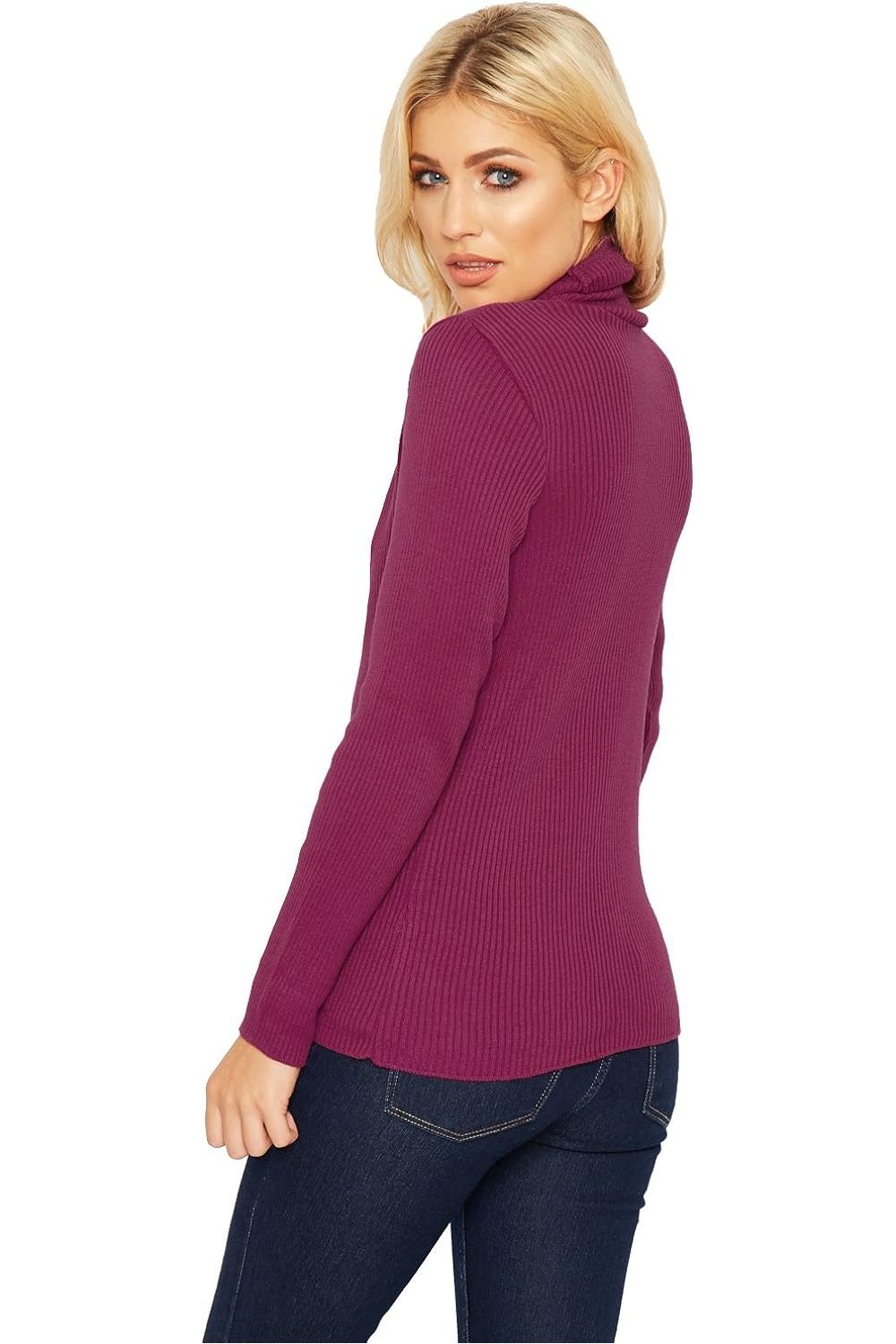 Polo Neck Knitted Top Tops WearAll
