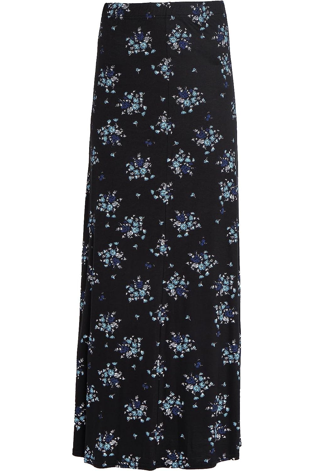 Plus Size Teal Floral Print Maxi Skirt Skirt WearAll