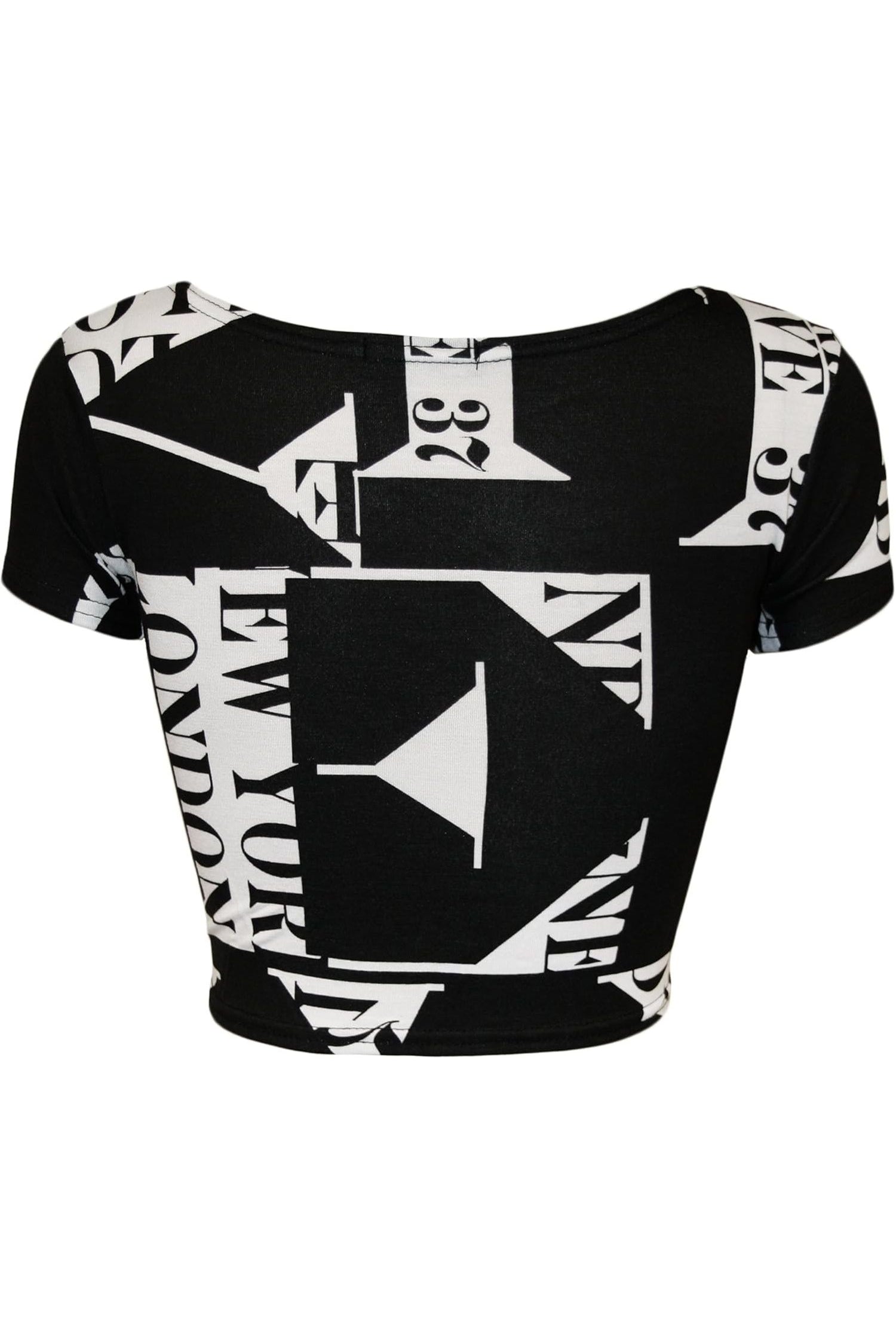 Printed Cap Sleeve Crop Tops Tops WearAll