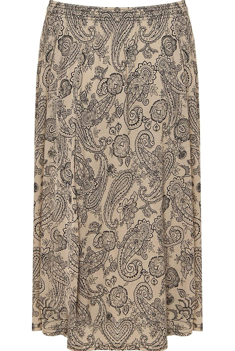 Paisley Stone Print Midi Skirt Skirt WearAll Paisley Stone 8-10