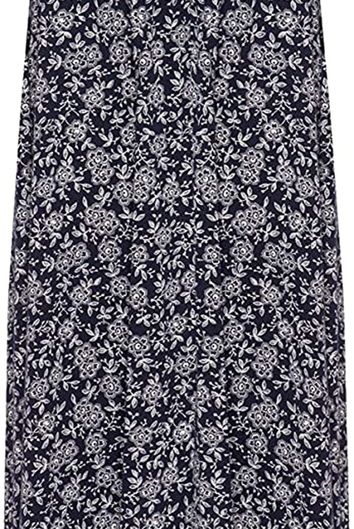 Plus Size Floral Navy Midi Skirt Skirt WearAll