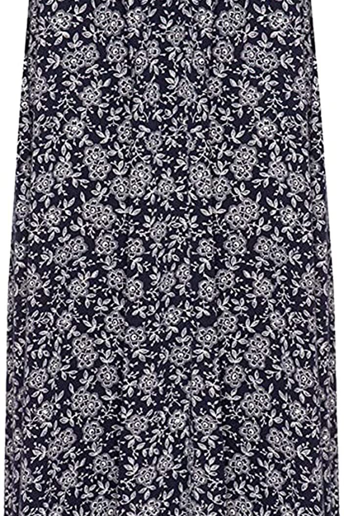 Plus Size Floral Navy Midi Skirt Skirt WearAll