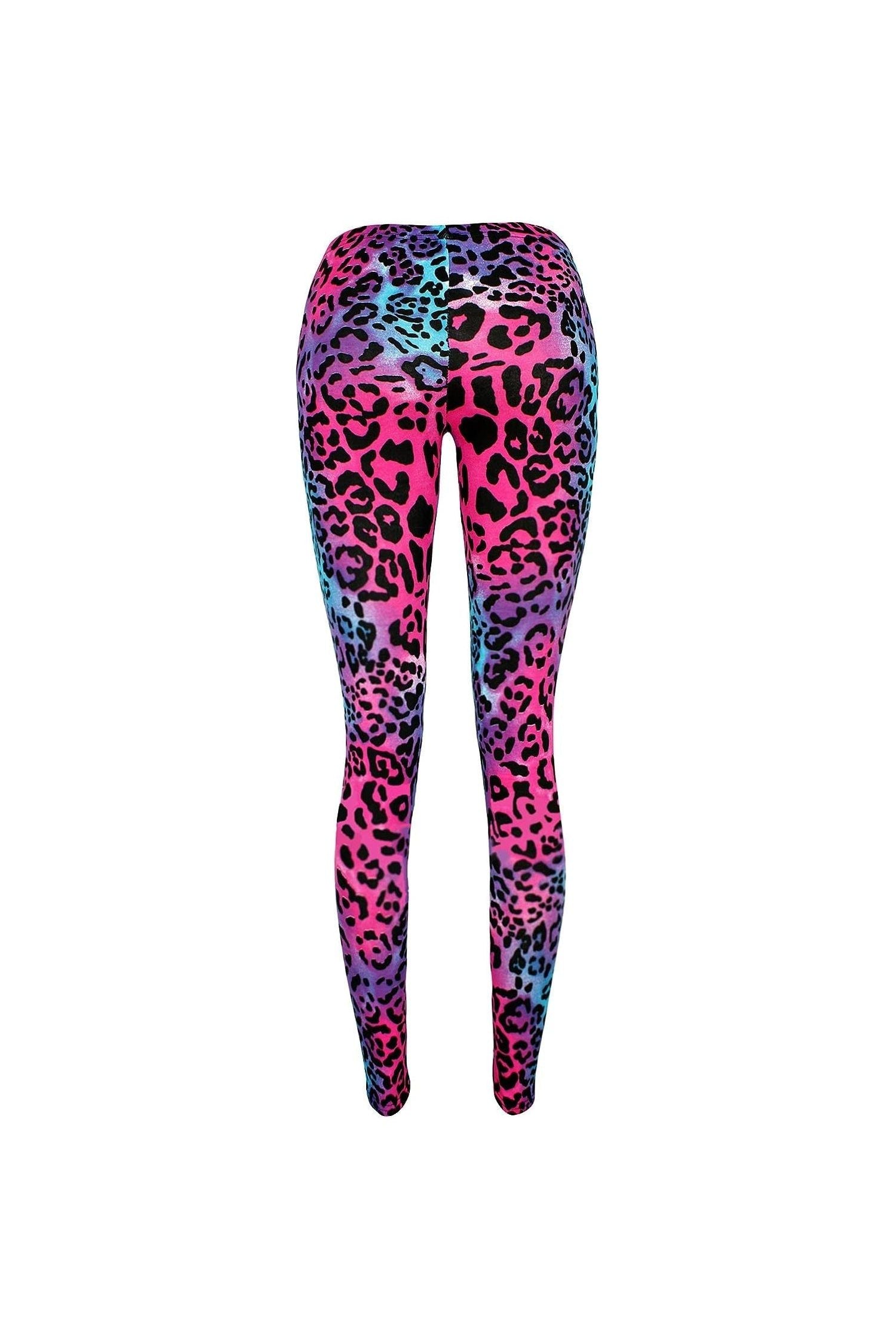 Animal Multi Leopard Print Leggings Leggings WearAll