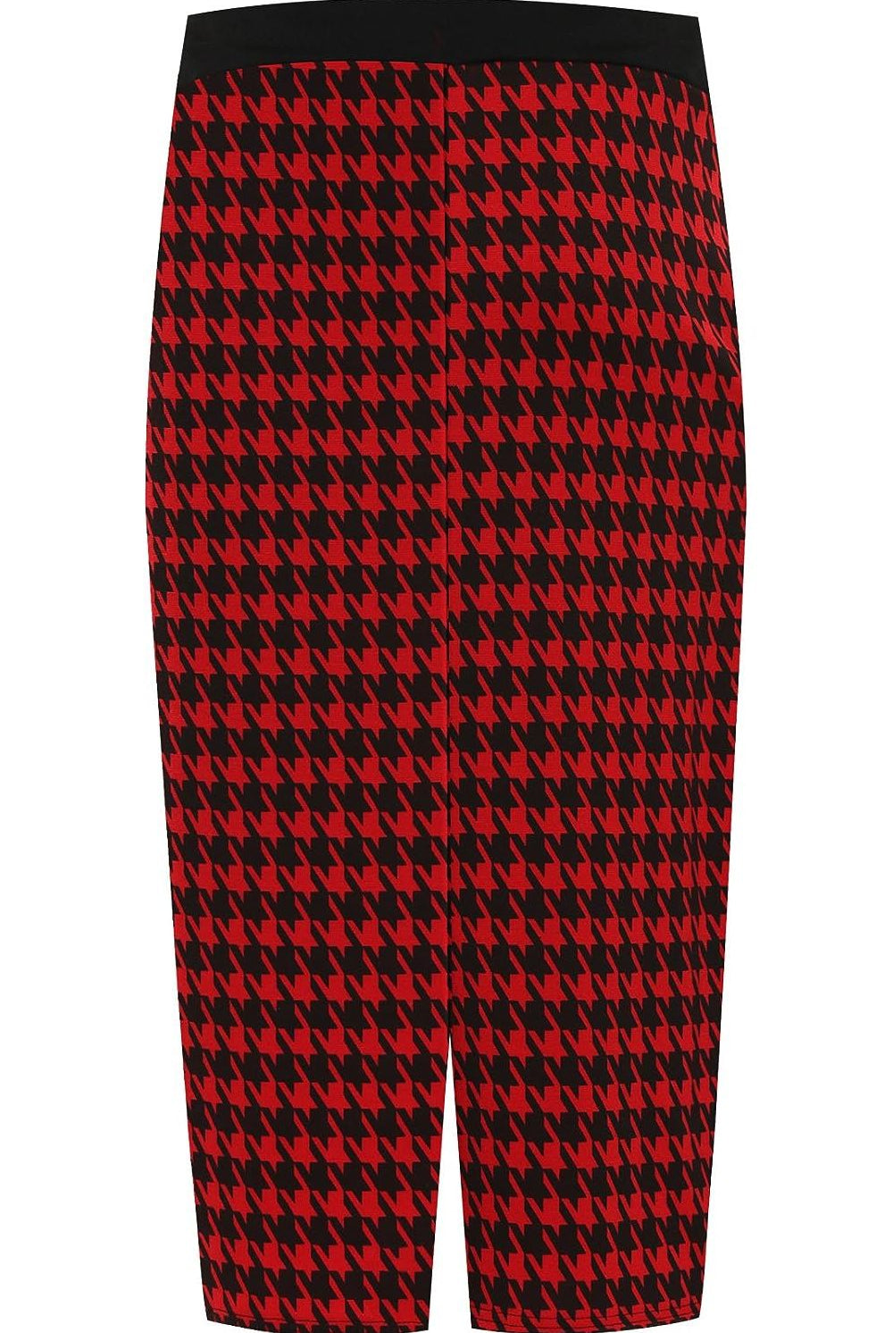 Plus Size Midi Skirt Dogtooth