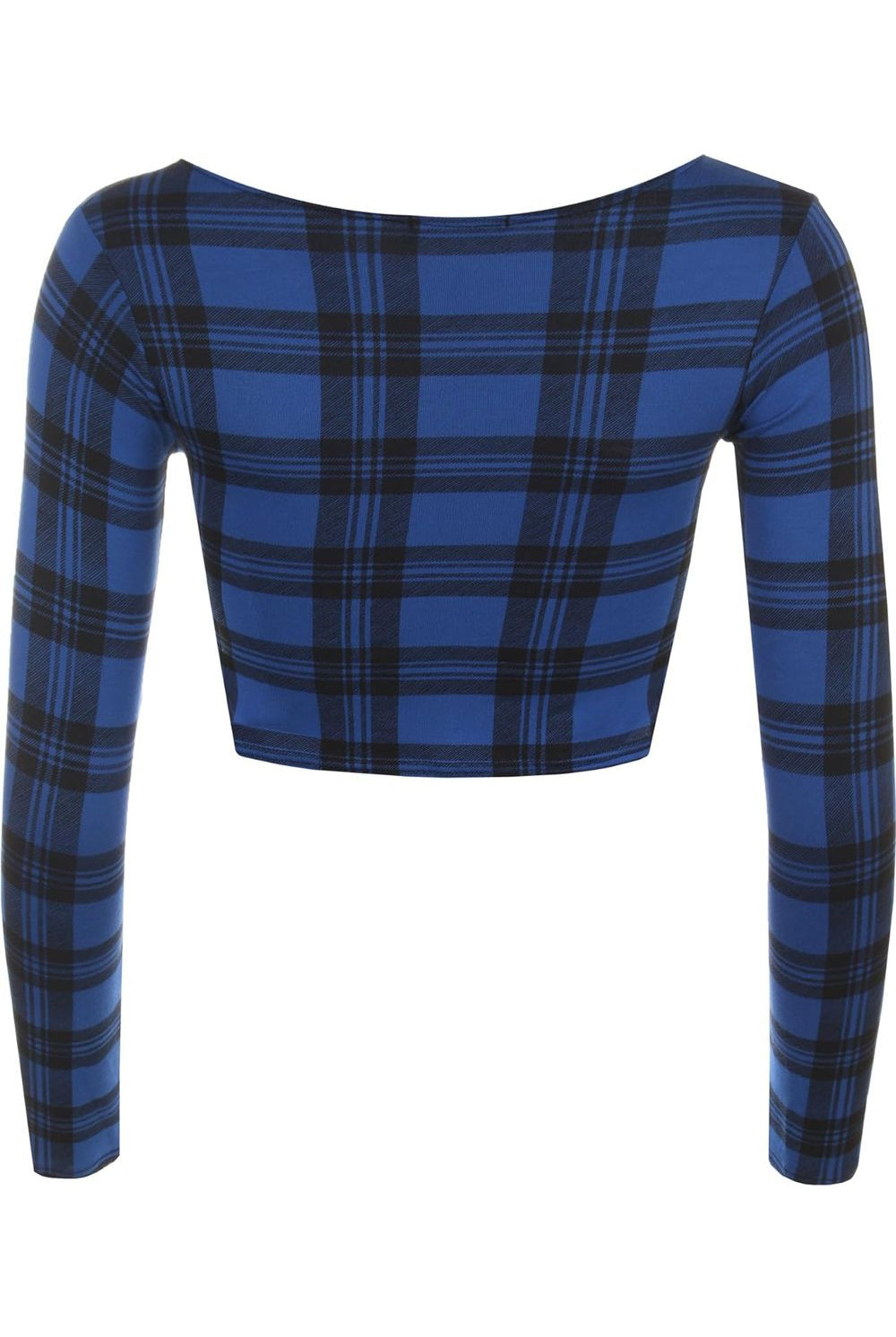 Long Sleeve Printed Crop Tops - Red, Blue, Green Patterns Tops WearAll