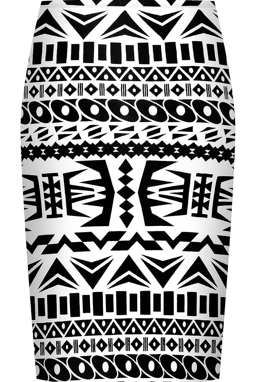 Printed Stretch Pencil Midi Skirt Skirt WearAll