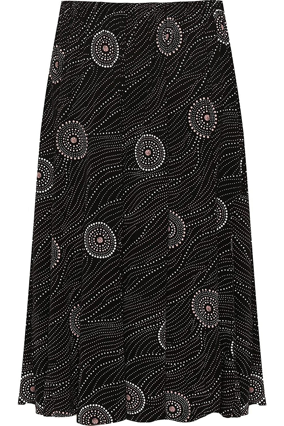 Plus Size Circle Pattern Print Midi Skirt Skirt WearAll