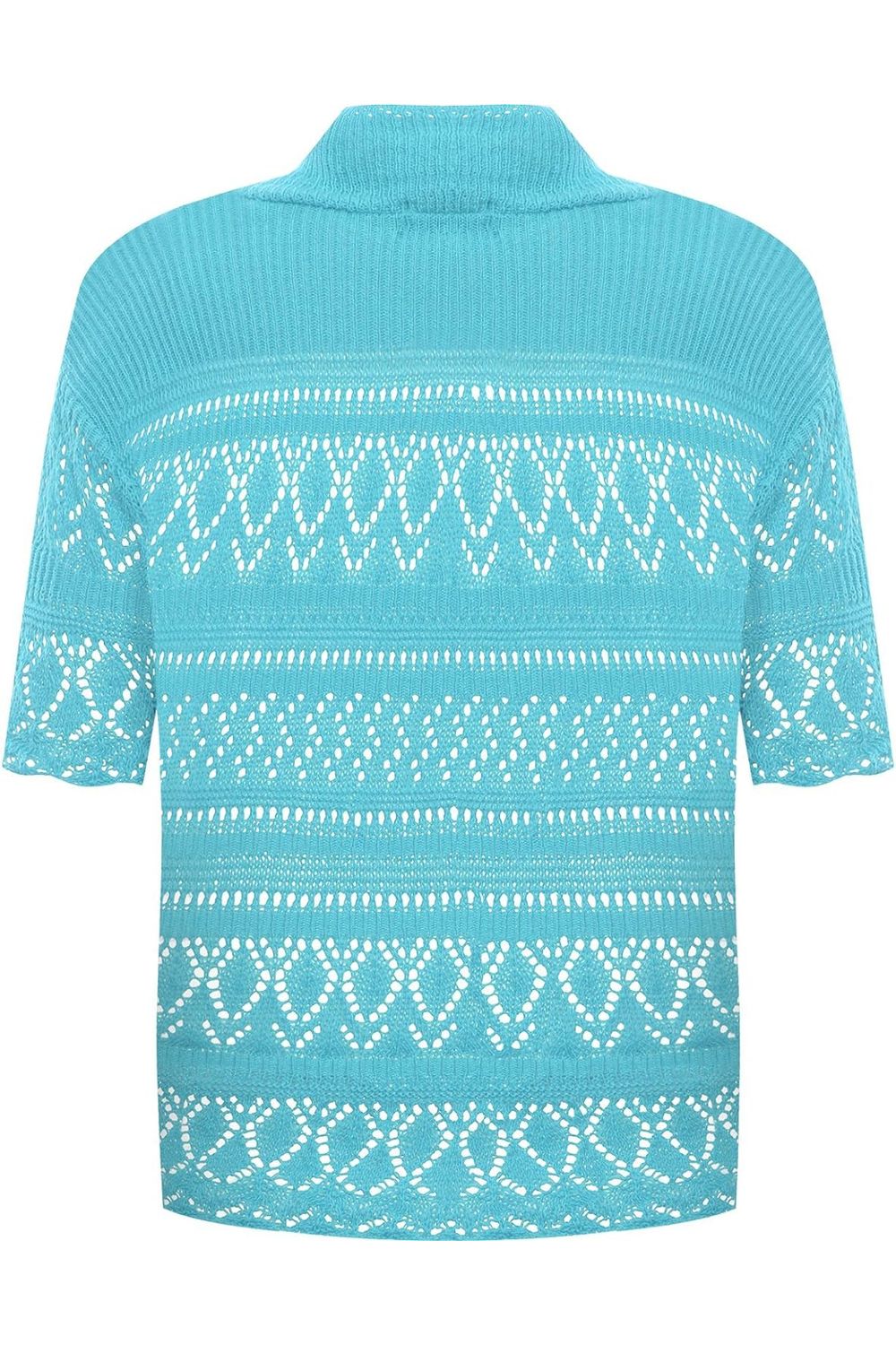 Plus Size Knitted Crochet Short Sleeve Shrug - White Wine Yellow Turquoise Tops WearAll