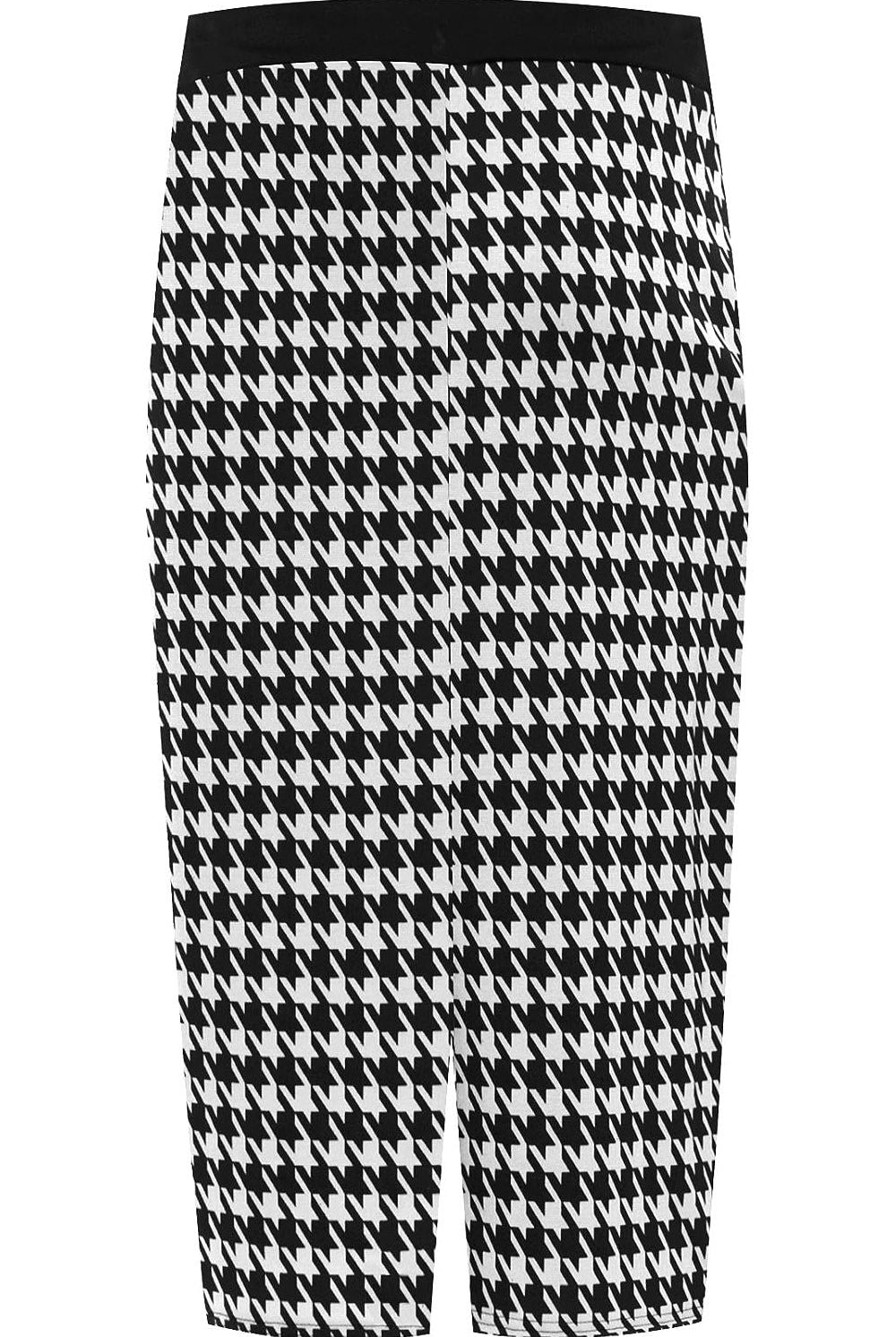 Plus Size Midi Skirt Dogtooth