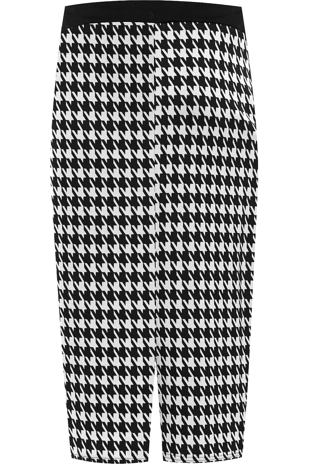 Plus Size Midi Skirt Dogtooth