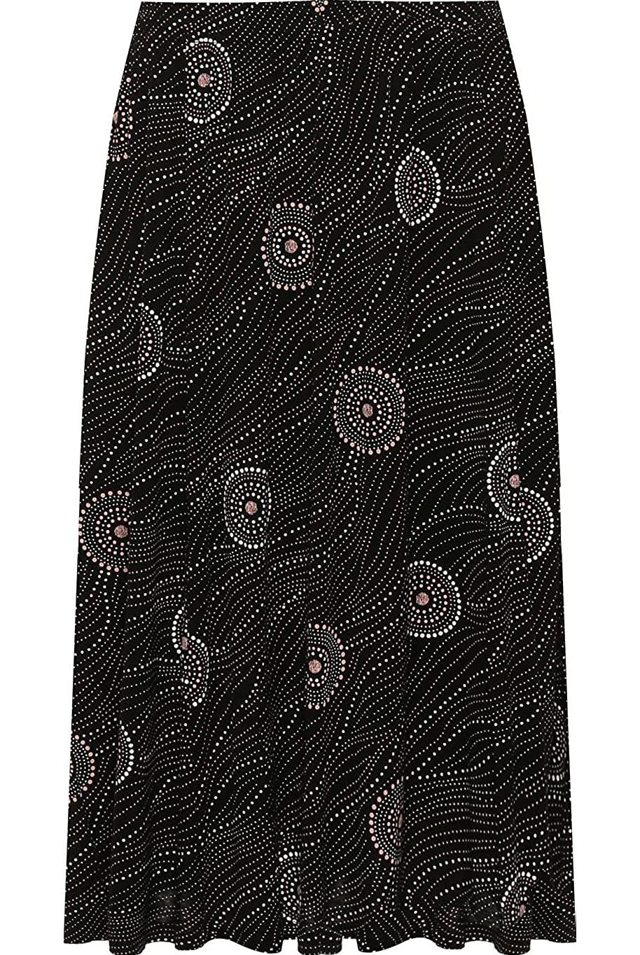 Plus Size Circle Pattern Print Midi Skirt Skirt WearAll