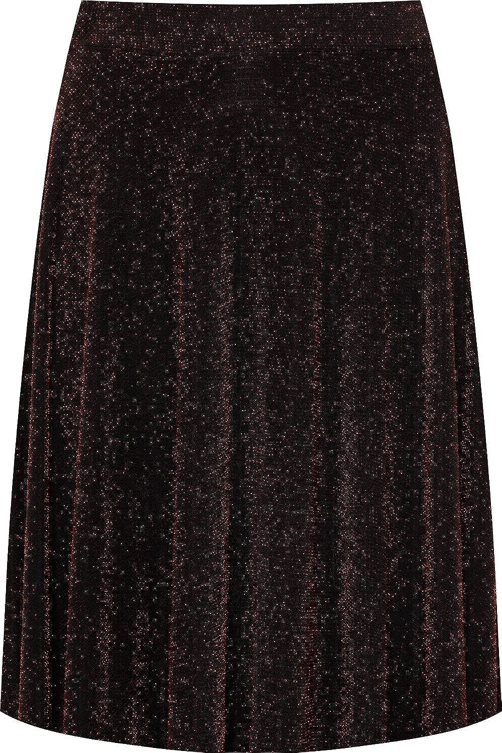 Lurex Glitter Sparkle Flared Swing Skirt Skirt WearAll Red 14