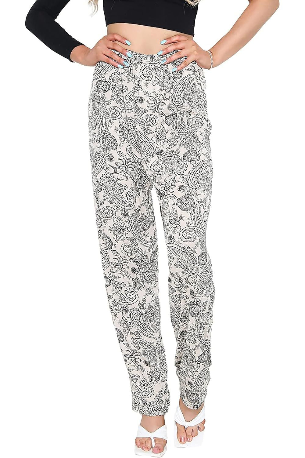 Paisley Print Full Length Trouser Trousers WearAll