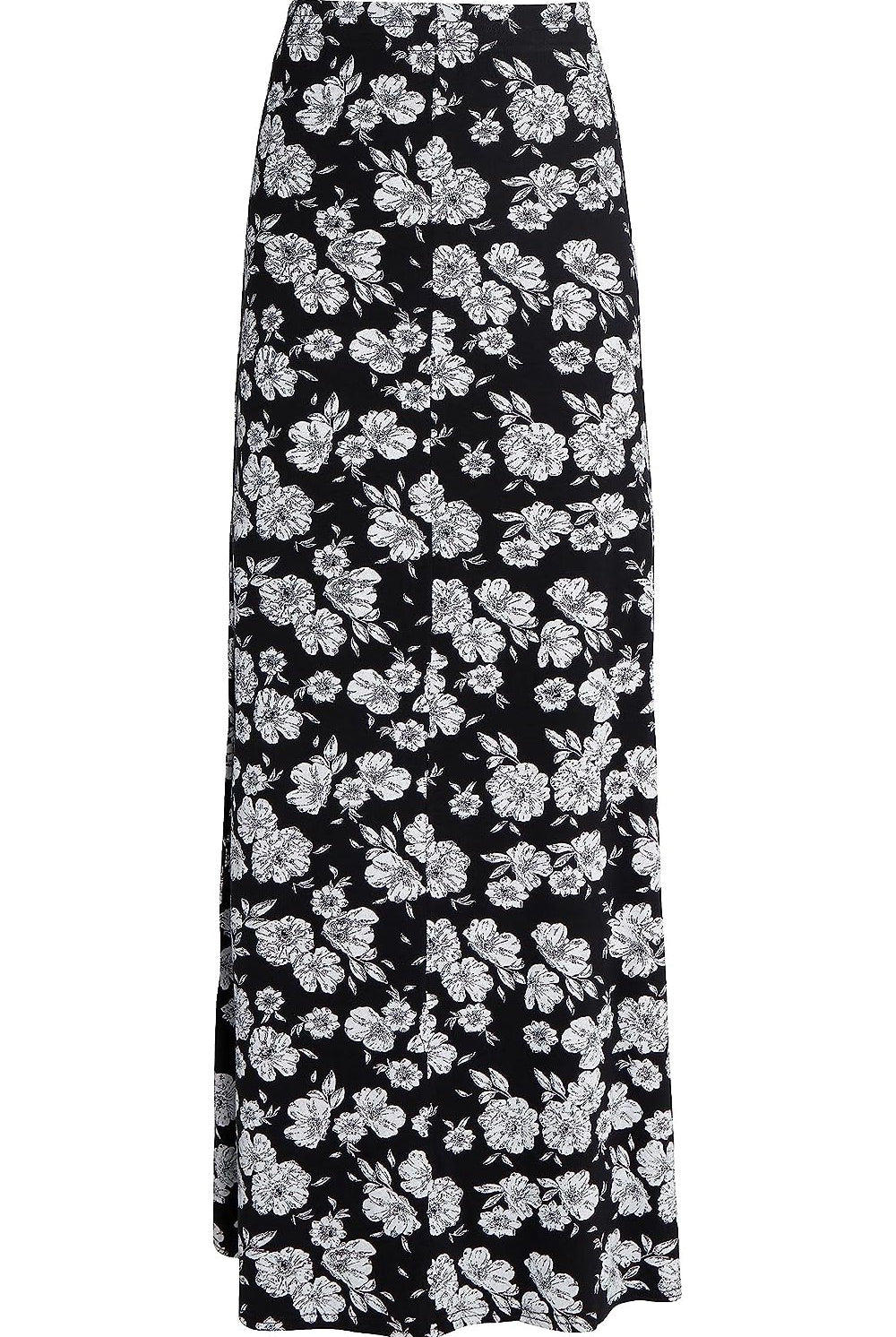 Plus Size Flower Print Maxi Skirt Skirt WearAll