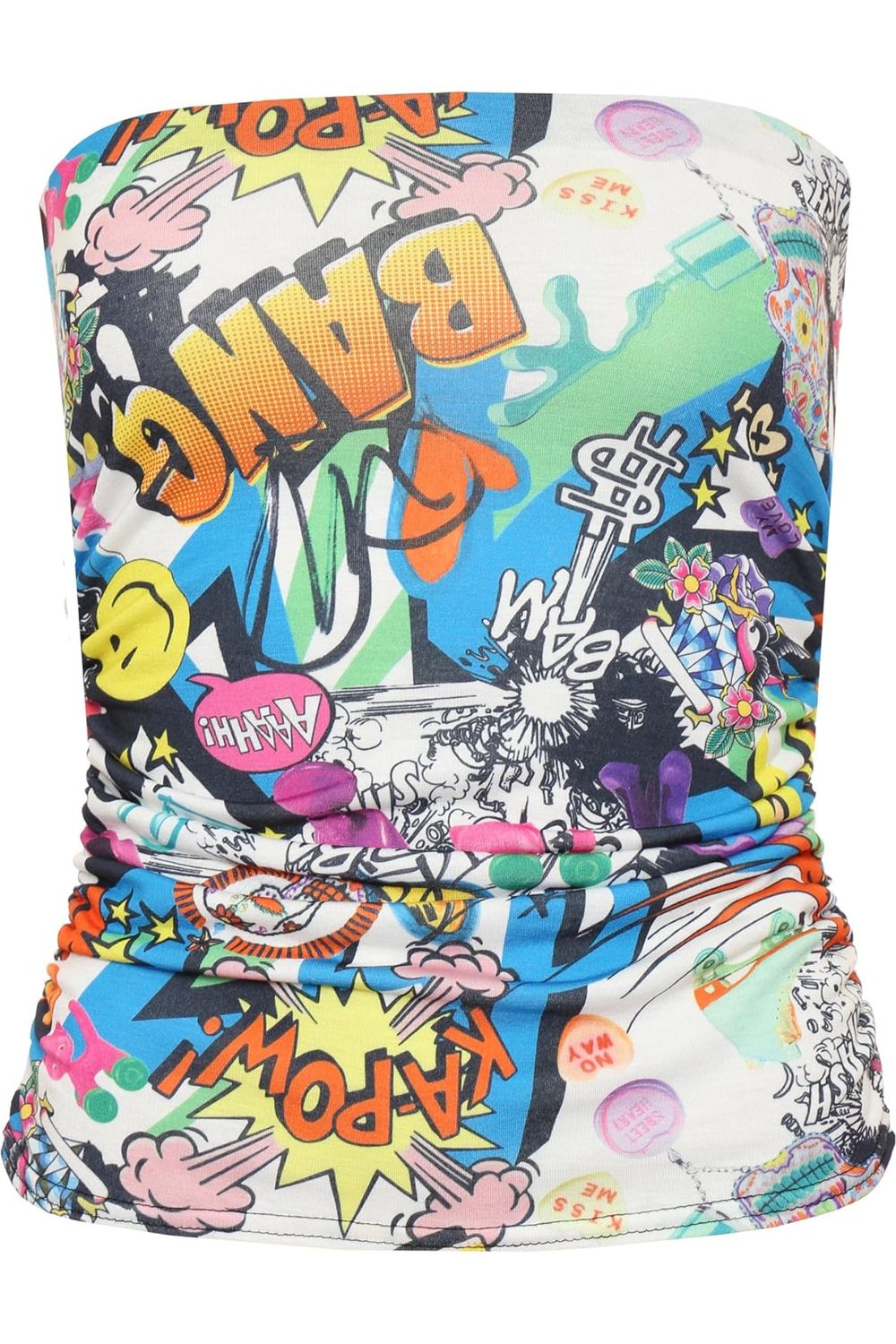 Bang Animal Print Ruched Boob Tube BraTop WearAll Comic 12-14