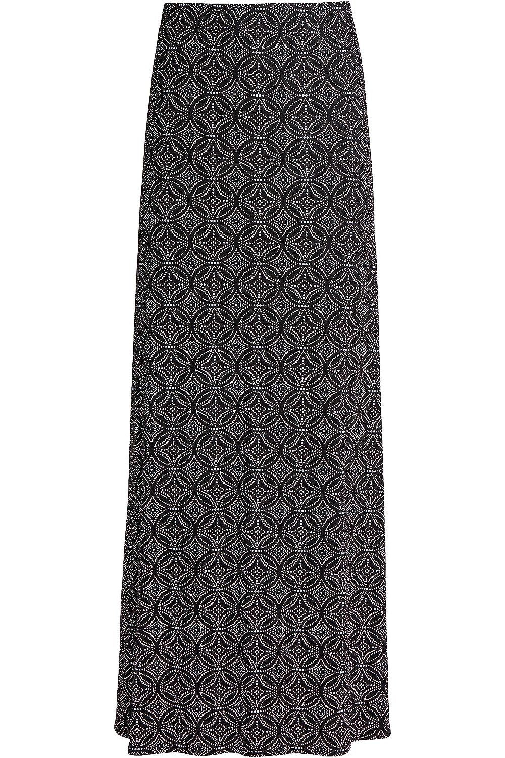 Plus Size Circle Print Maxi Skirt Skirt WearAll Circle Pirnt 14