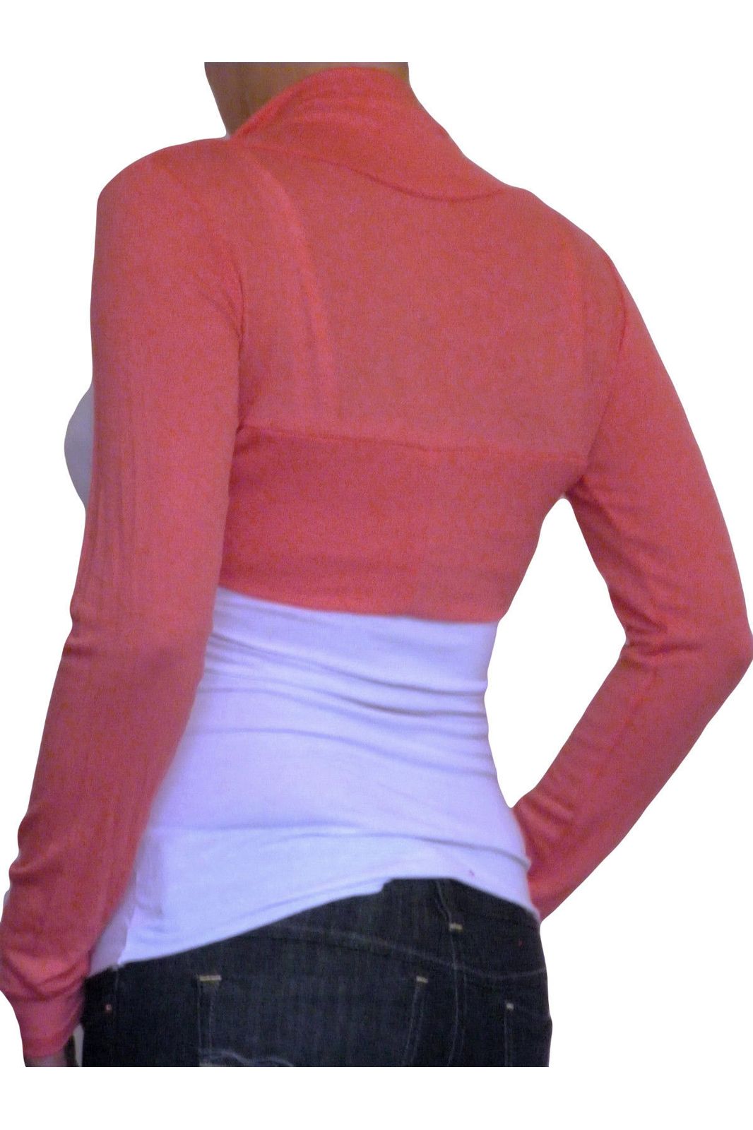 Long Sleeve Crop Bolero Shrug Tops WearAll