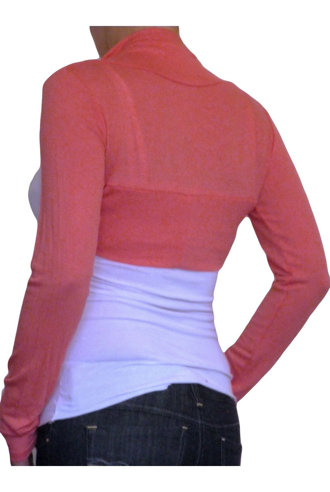 Plus Size Long Sleeve Crop Bolero Shrug Tops WearAll