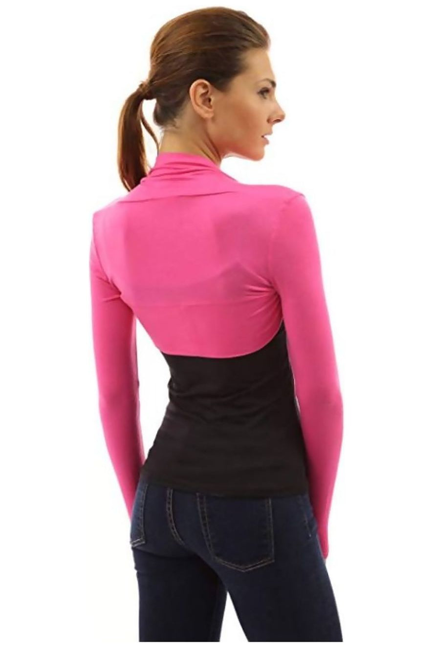 Long Sleeve Crop Bolero Shrug Tops WearAll