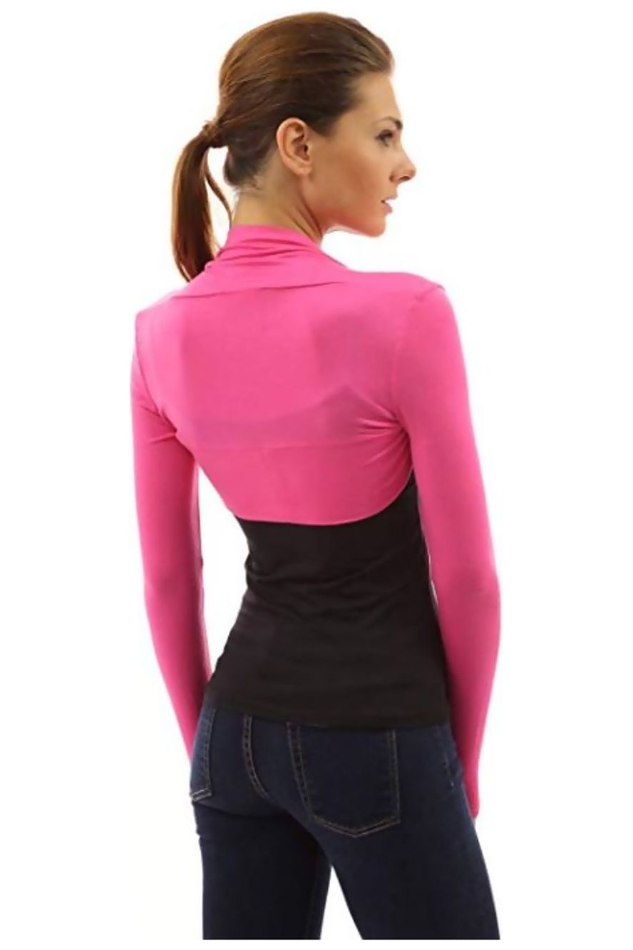 Long Sleeve Crop Bolero Shrug Tops WearAll