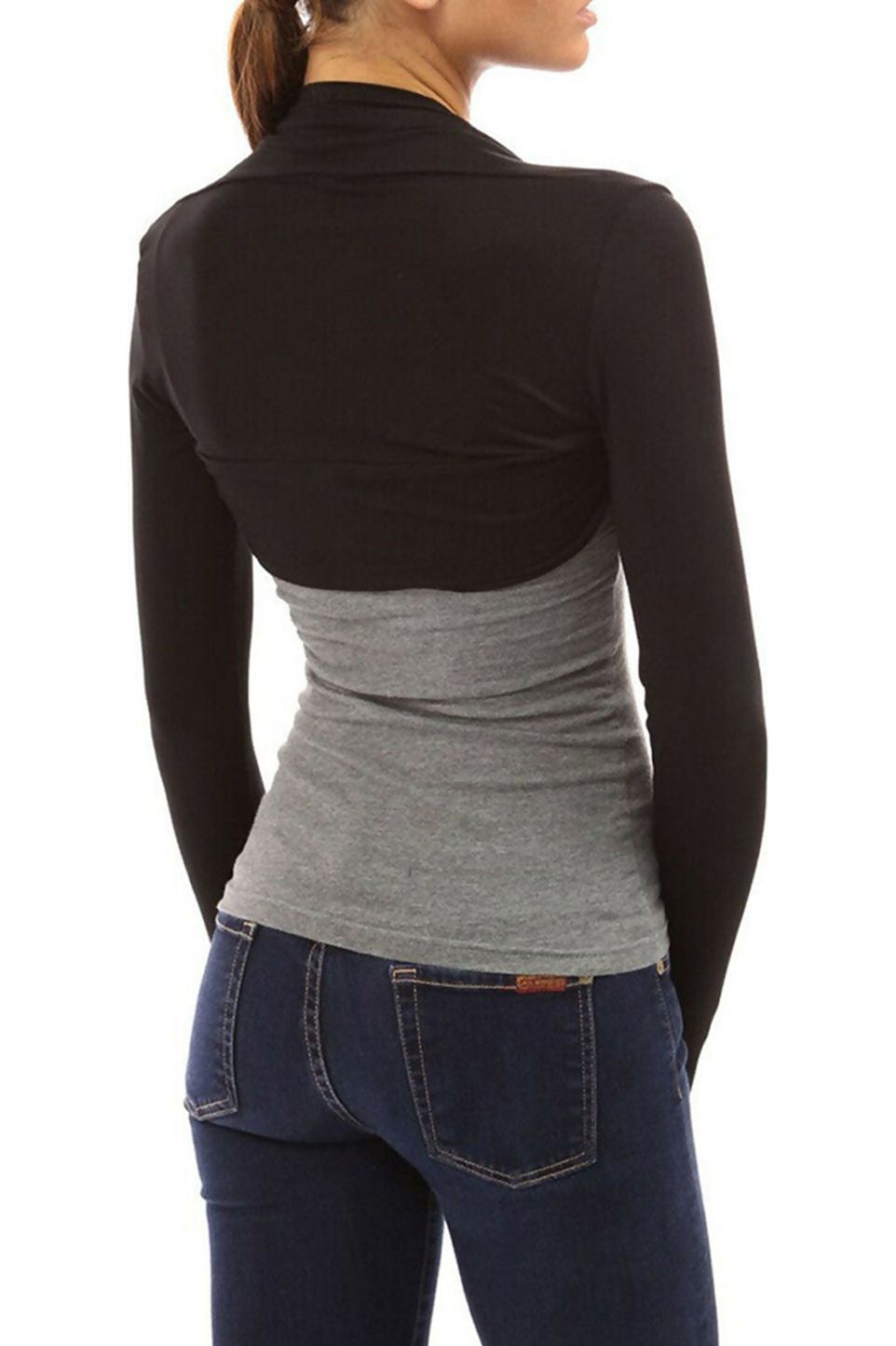 Long Sleeve Crop Bolero Shrug Tops WearAll