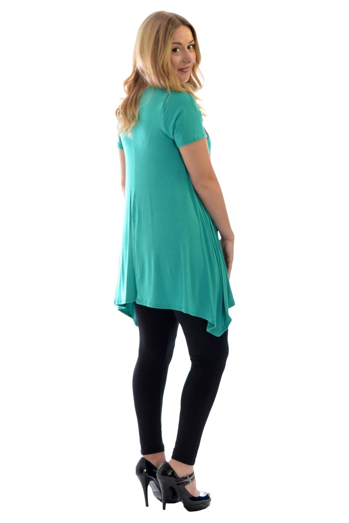 Butterfly Hanky Hem Short Sleeve Top Apparel & Accessories WearAll