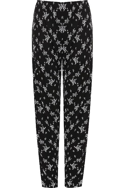 Black White Print Full Length Trouser Trousers WearAll Black White 14