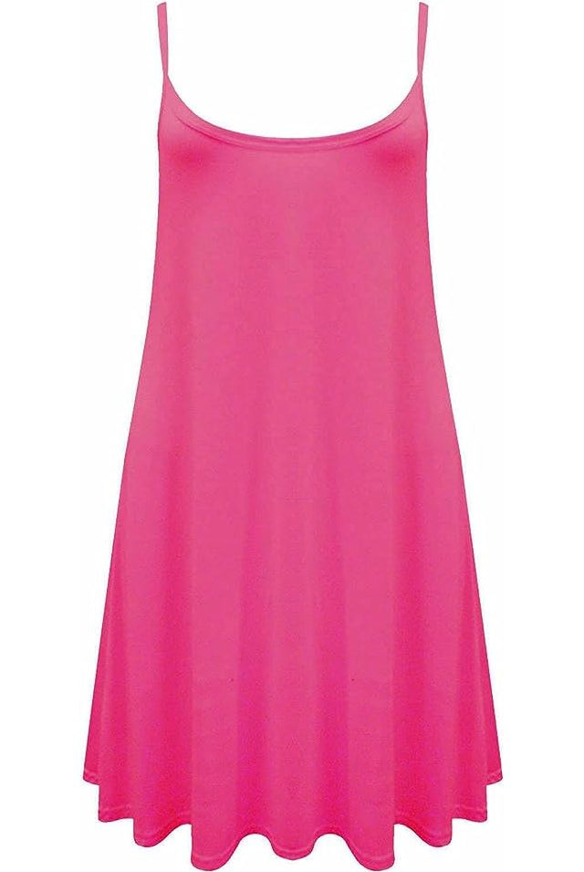 Strappy Mini Dress Vest Top Dress WearAll Cerise 8-10