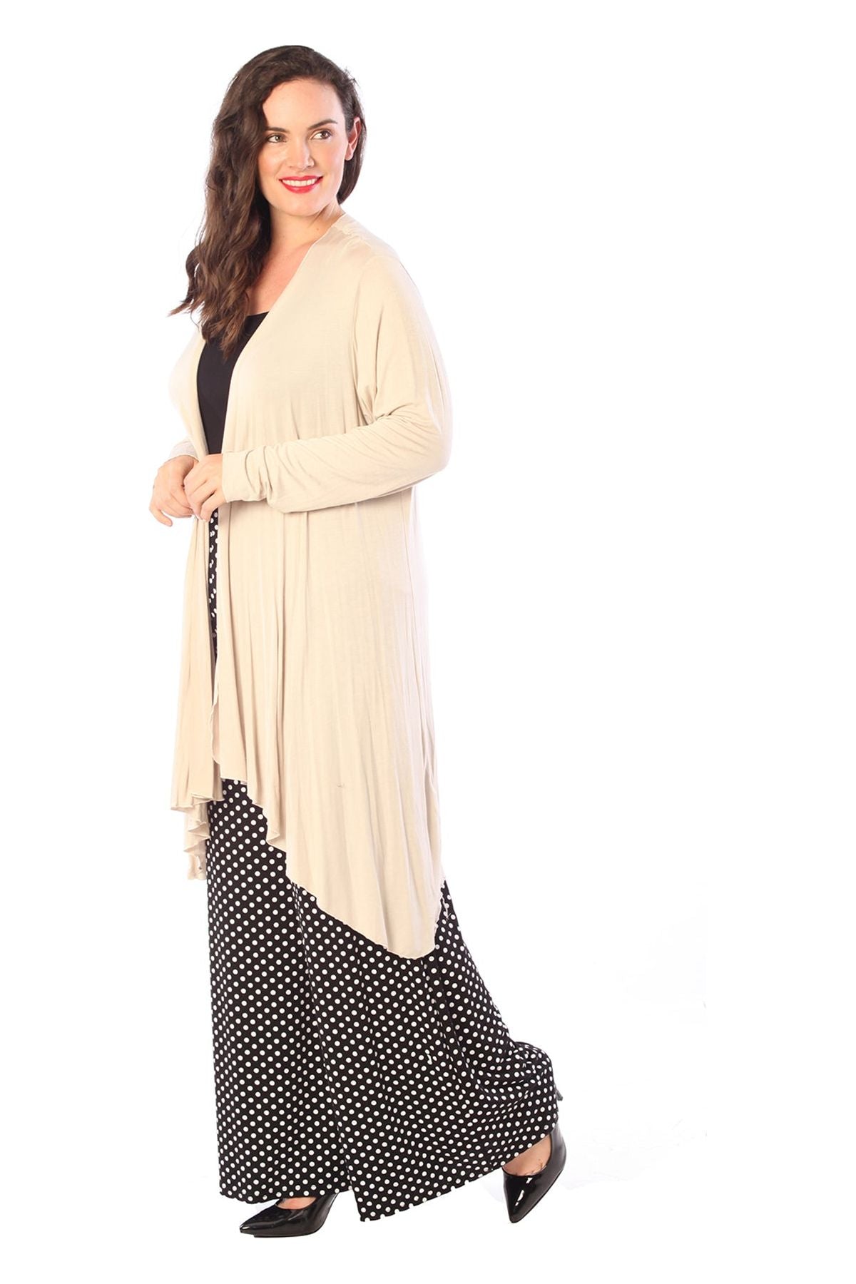 Open Front Hanky Hem Longsleeve Cardigan cardigan WearAll