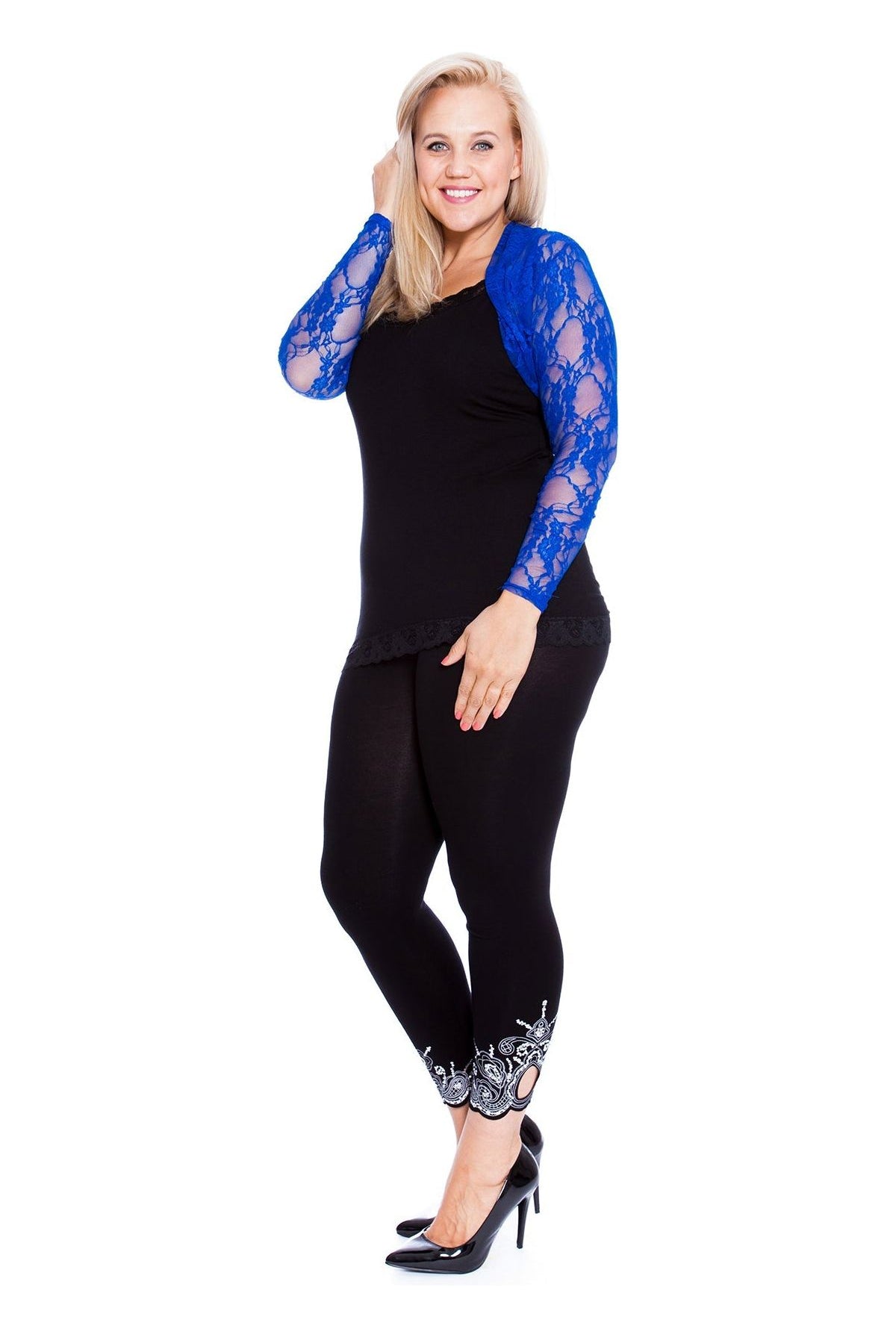 Plus Size Cropped Lace Bolero Shrug Tops WearAll