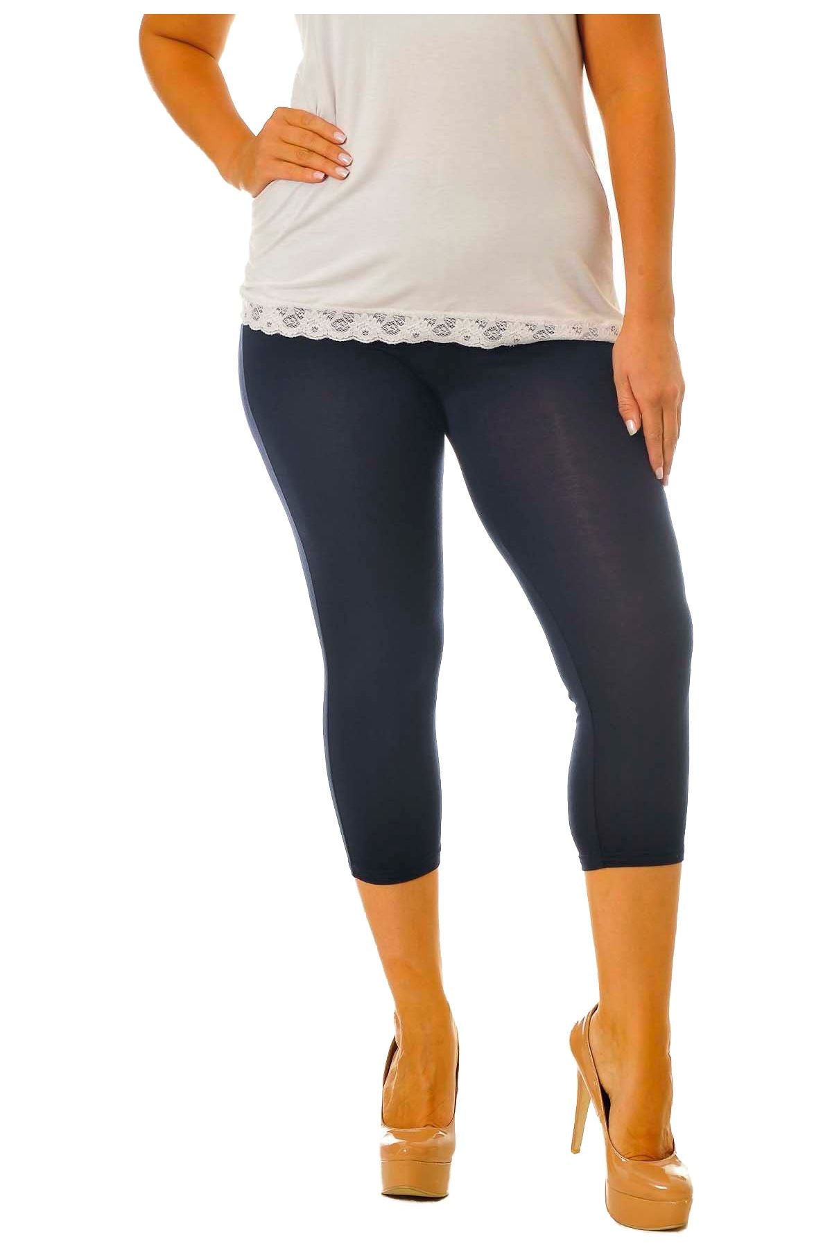 3/4 Length Cropped Leggings Leggings WearAll