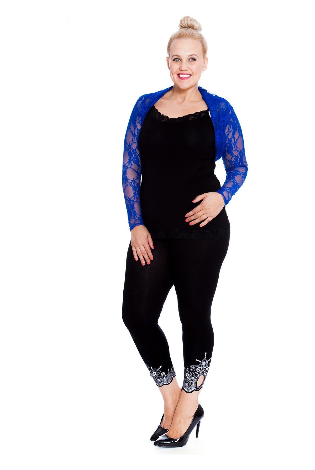 Plus Size Cropped Lace Bolero Shrug Tops WearAll