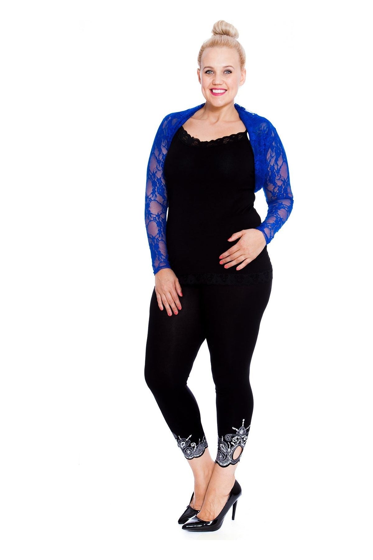 Plus Size Cropped Lace Bolero Shrug Tops WearAll