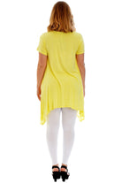 Studded Fur Cat Hanky Hem Short Sleeve Top Apparel & Accessories WearAll