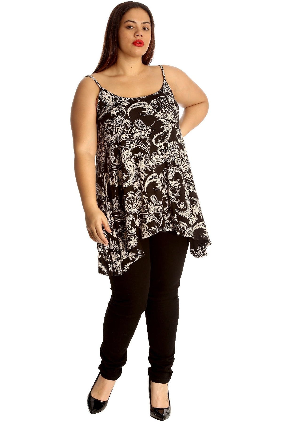 Paisley Print Print Strappy Dress Vest Top Dress WearAll