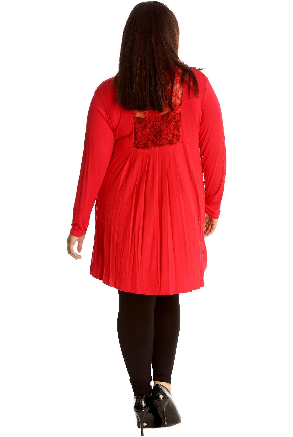 Lace Back Open Pleated Cardigan Maxi Cardigan WearAll