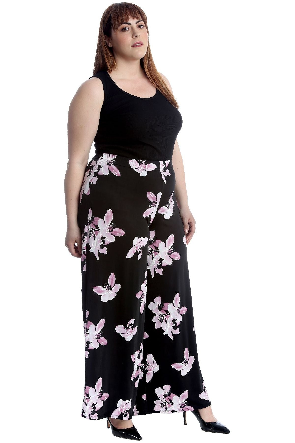 Plus Size Floral Print Palazzo Trouser Palazzo WearAll