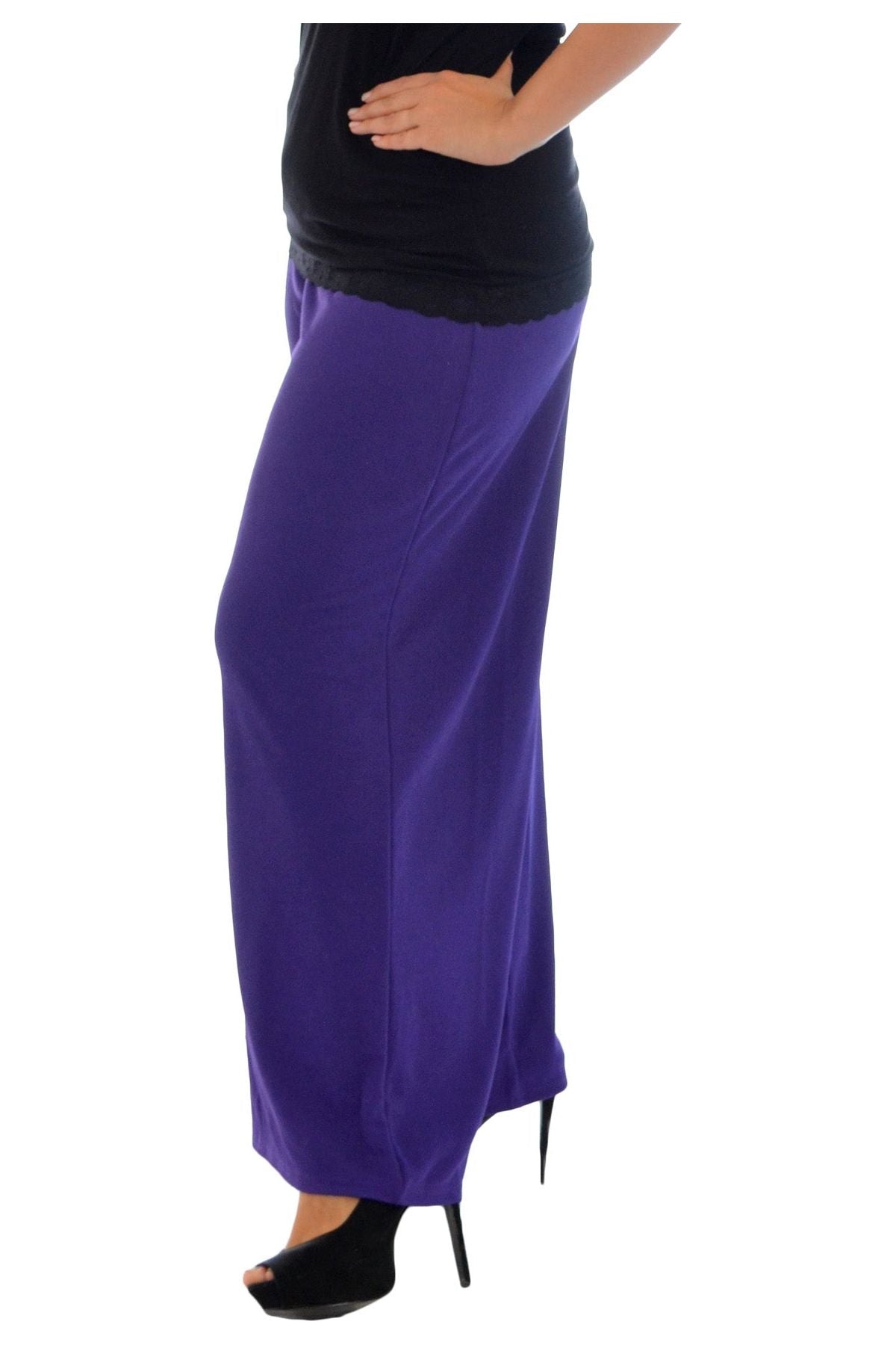 Plus Size Wide Leg Flared Plain Palazzo Trouser Palazzo WearAll