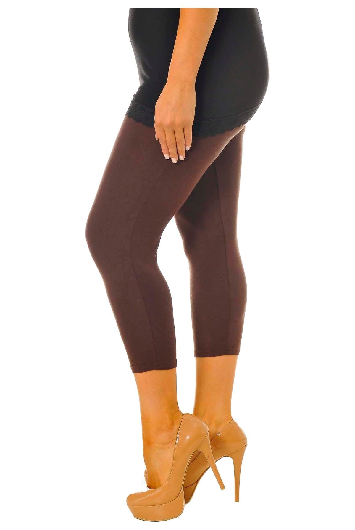 3/4 Length Cropped Leggings Leggings WearAll
