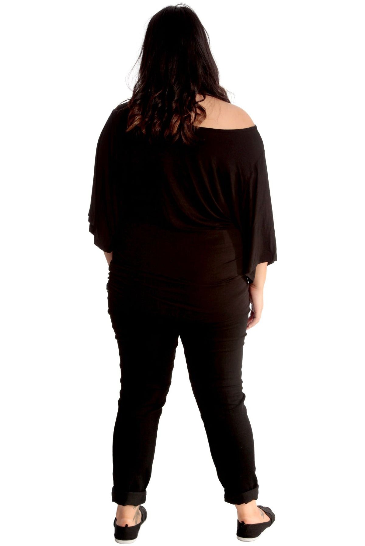 Tiger Print Glitter Batwing Top Tops WearAll