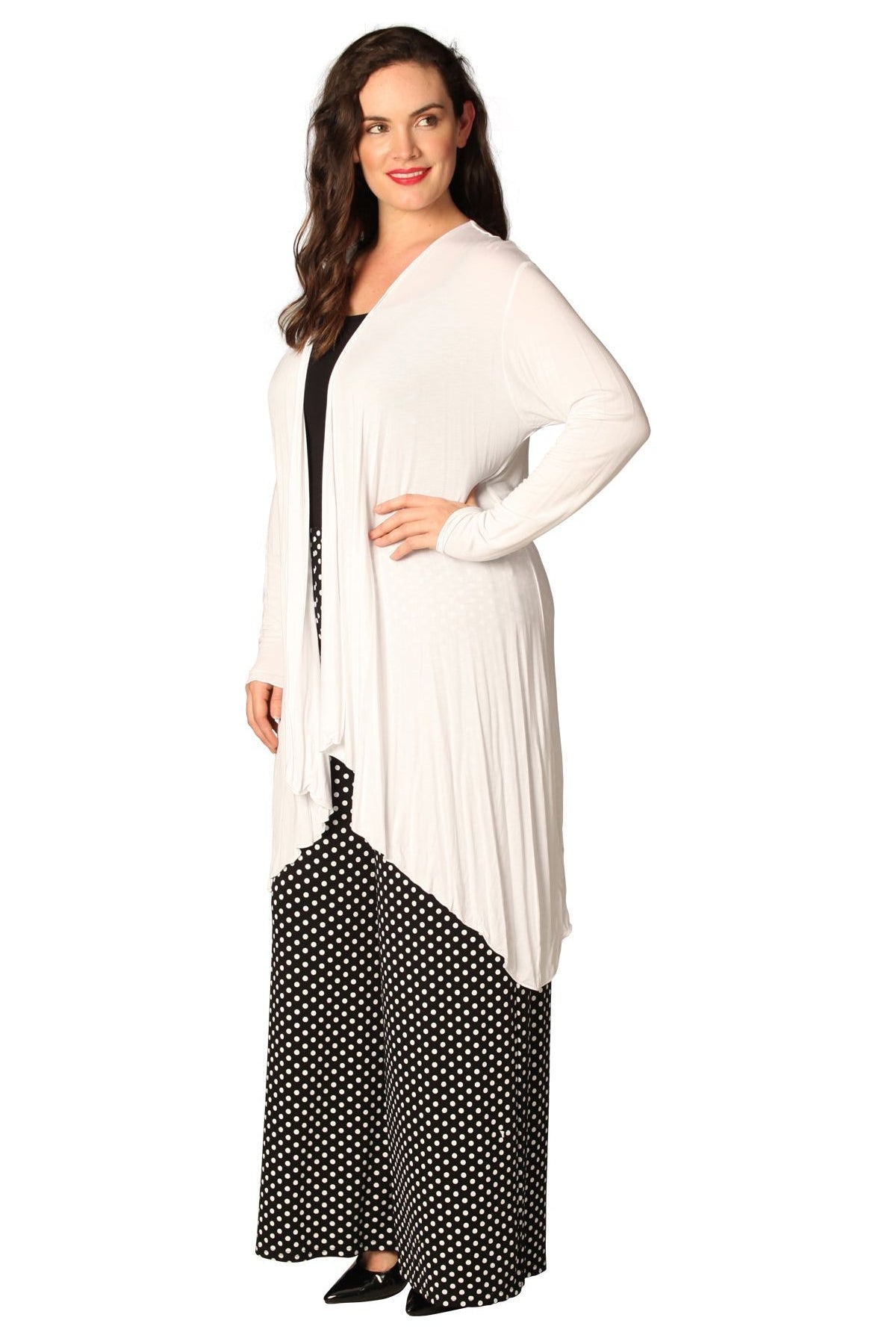 Open Front Hanky Hem Longsleeve Cardigan cardigan WearAll