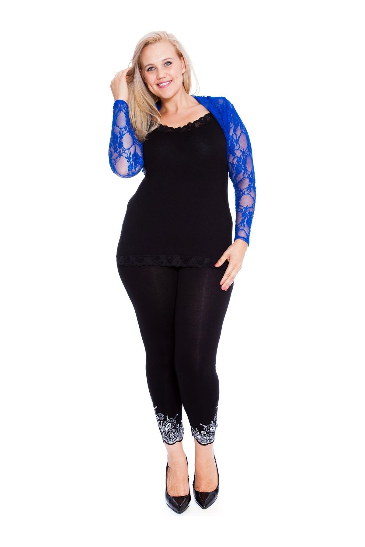 Plus Size Cropped Lace Bolero Shrug Tops WearAll