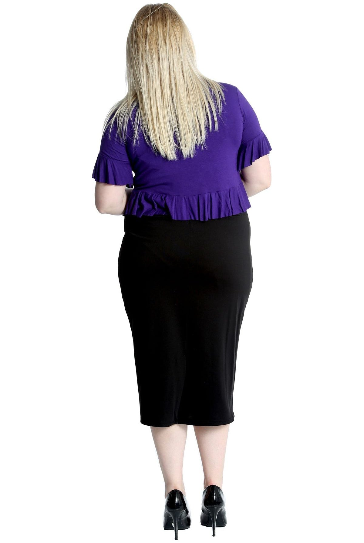 Plus Size Frill Tie Shrug Tops WearAll